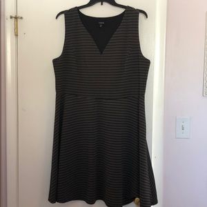 Black & Grey Stripe Dress